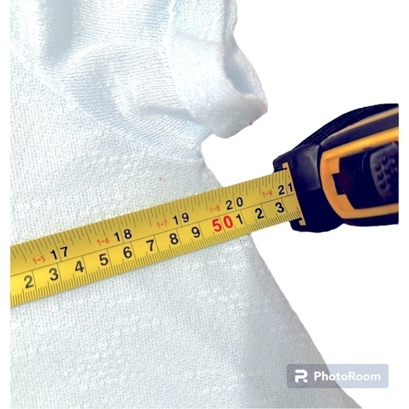 Easel Sheer Light Blue Short Sleeve Top Size Medium - Picture 2 of 4